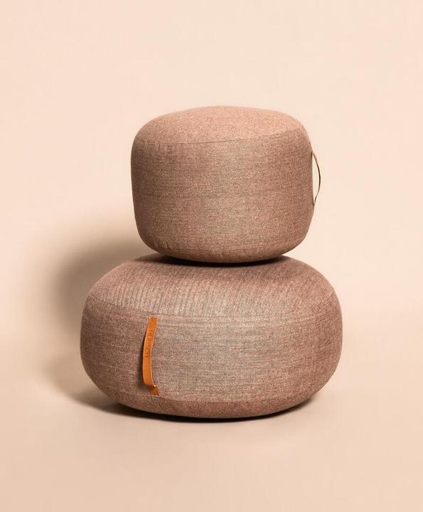 Produktbild Hübsch Pouf mit Lederhenkel