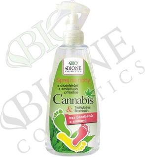 Bione Cosmetics Bione 100% biologisches veganes Fussspray gegen Fusspilz & Geruch mit Cannabis & Bromelain & (Fussbad, 260 ml)