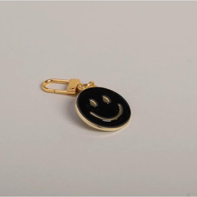 Actual product image Eulenschnitt Smiley black key ring - by