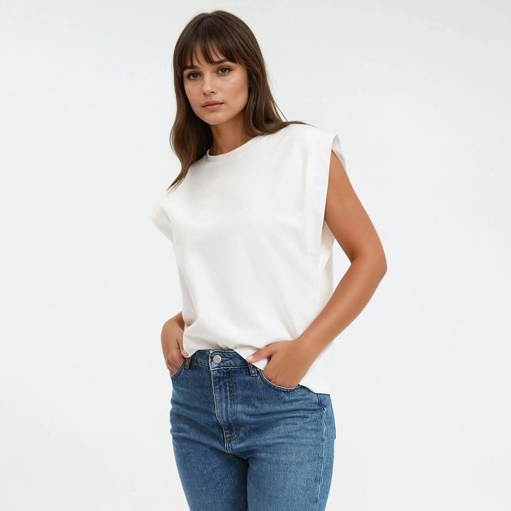 Produktbild La Redoute Collections Ärmelloses Top mit rundem Ausschnitt (M)