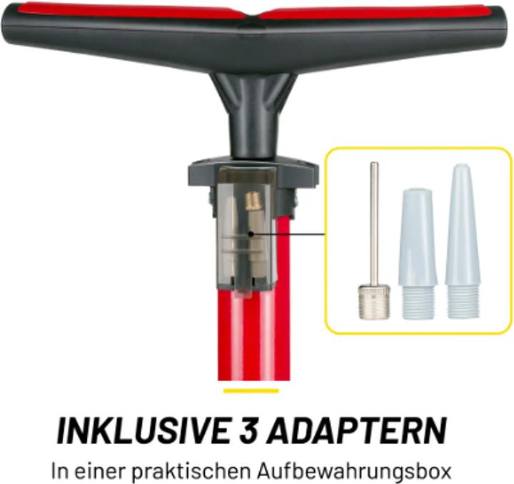 Actual product image Dunlop Bicycle floor pump black/red