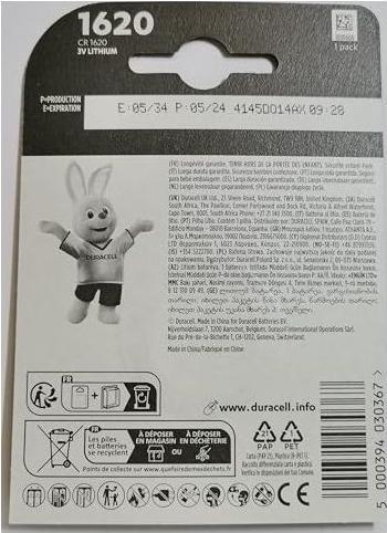 Produktbild Duracell Electronics (1 Stk., CR1620, 75 mAh)