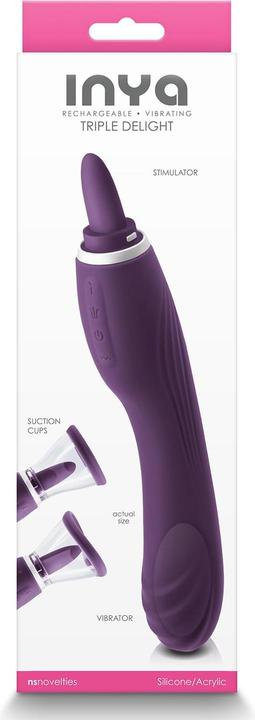 Produktbild NS Novelties Inya Triple Delight Rechargeable Silicone Vibrator (Purple)