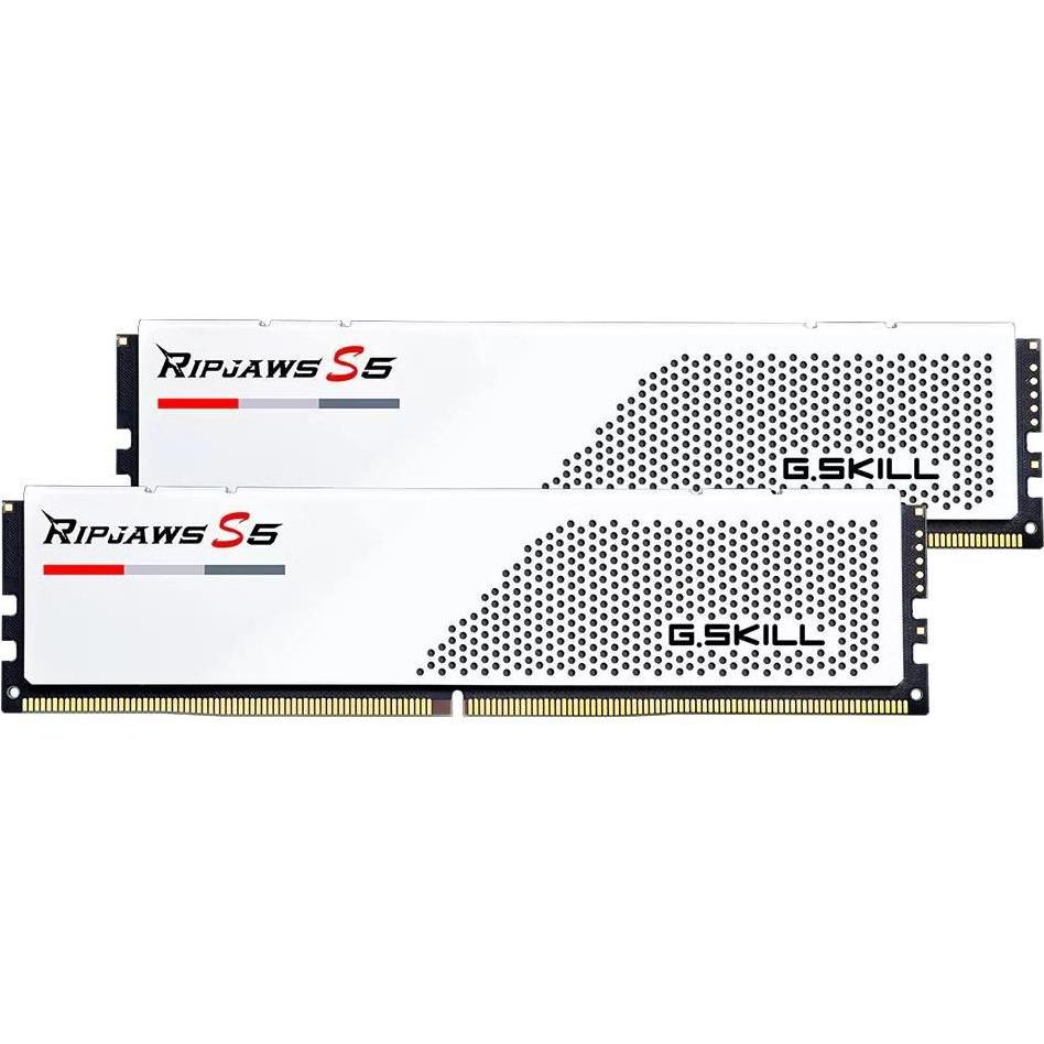 G.Skill Ripjaws S5 (2 x 32GB, 6000 MHz, RAM DDR5, U-DIMM), Memoria RAM, Bianco
