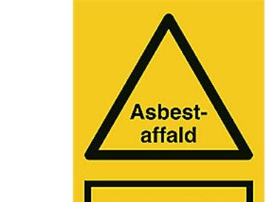 Produktbild Otto Schachner Skilt Asbest-affald gul