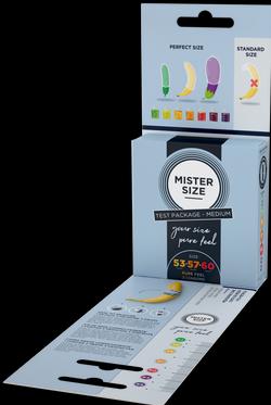 Mister Size Pure Feel Test Set - Condoms 53, 57, 60 mm - 3 Pieces - ES/PT/EN (3 Stk.)