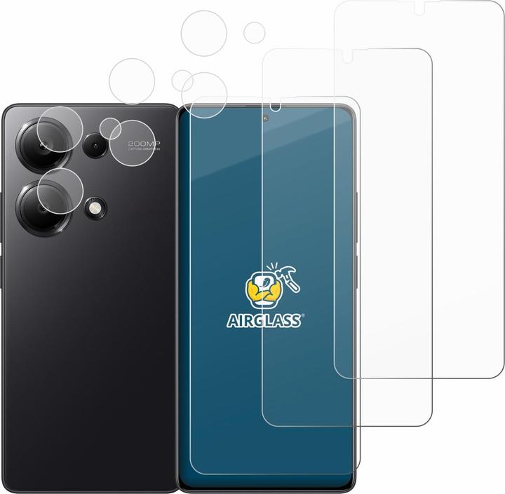 Actual product image BROTECT AirGlass bulletproof glass film (3 Piece, Xiaomi Redmi Note 13 Pro 4G)