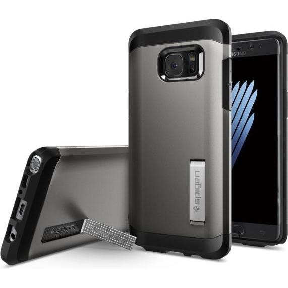 Spigen Tough Armor, Cover, Samsung, Galaxy Note 7, 14,5 cm (5,7 pollici), Nero, Grigio (Samsung Galaxy Note 7), Cover smartphone, Nero, Grigio