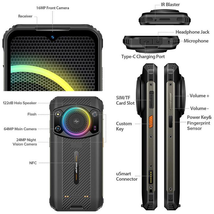 Image du produit Ulefone Armor 21 (256 Go, Noir, 6.58", Double SIM, 4G)