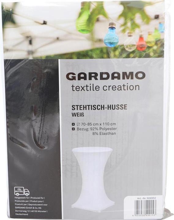 Produktbild Siena Garden Bartisch-Husse Bartisch-Husse, ca. AE 70-85 x 110 cm in Farbe/Design weiss (85 x 110 cm)
