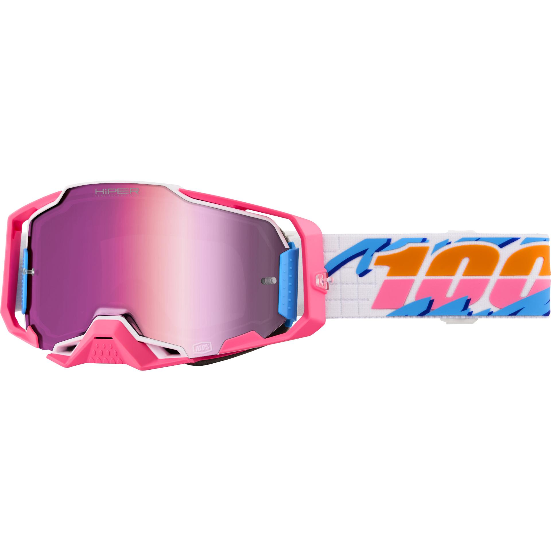 100% Goggle Armega Lefreak - HiPER Pink Mirror Lens (Pink, Mirror Pink) (50003-10022)