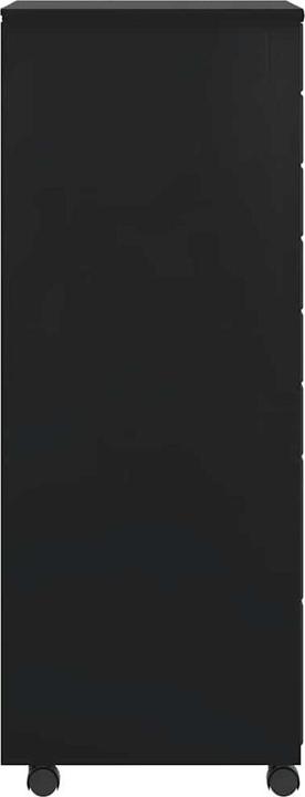 Actual product image VidaXL Rollschrank mit Schubladen MOSS Schwarz Massivholz Kiefer