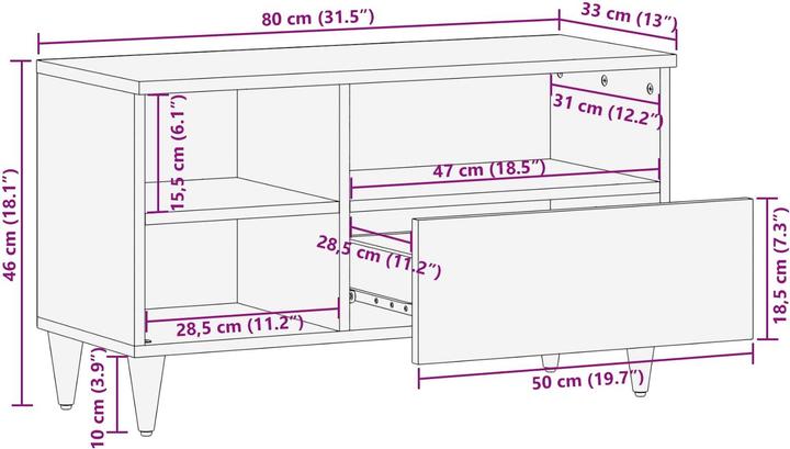 Produktbild vidaXL TV-Schränk (80 x 33 x 46 cm)