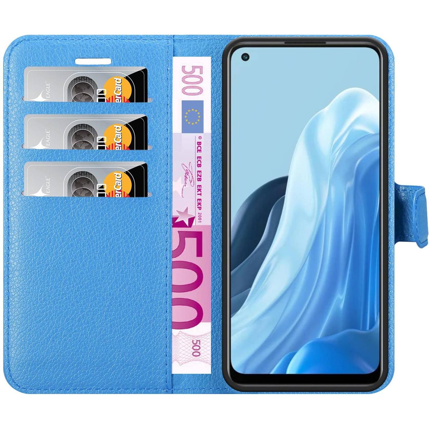 Thumbnail - Cadorabo Book Stand Hülle für Oppo FIND X5 LITE / Reno7 5G (OPPO Reno7 Z 5G, Oppo Find X5 Lite), Smartphone Hülle, Blau