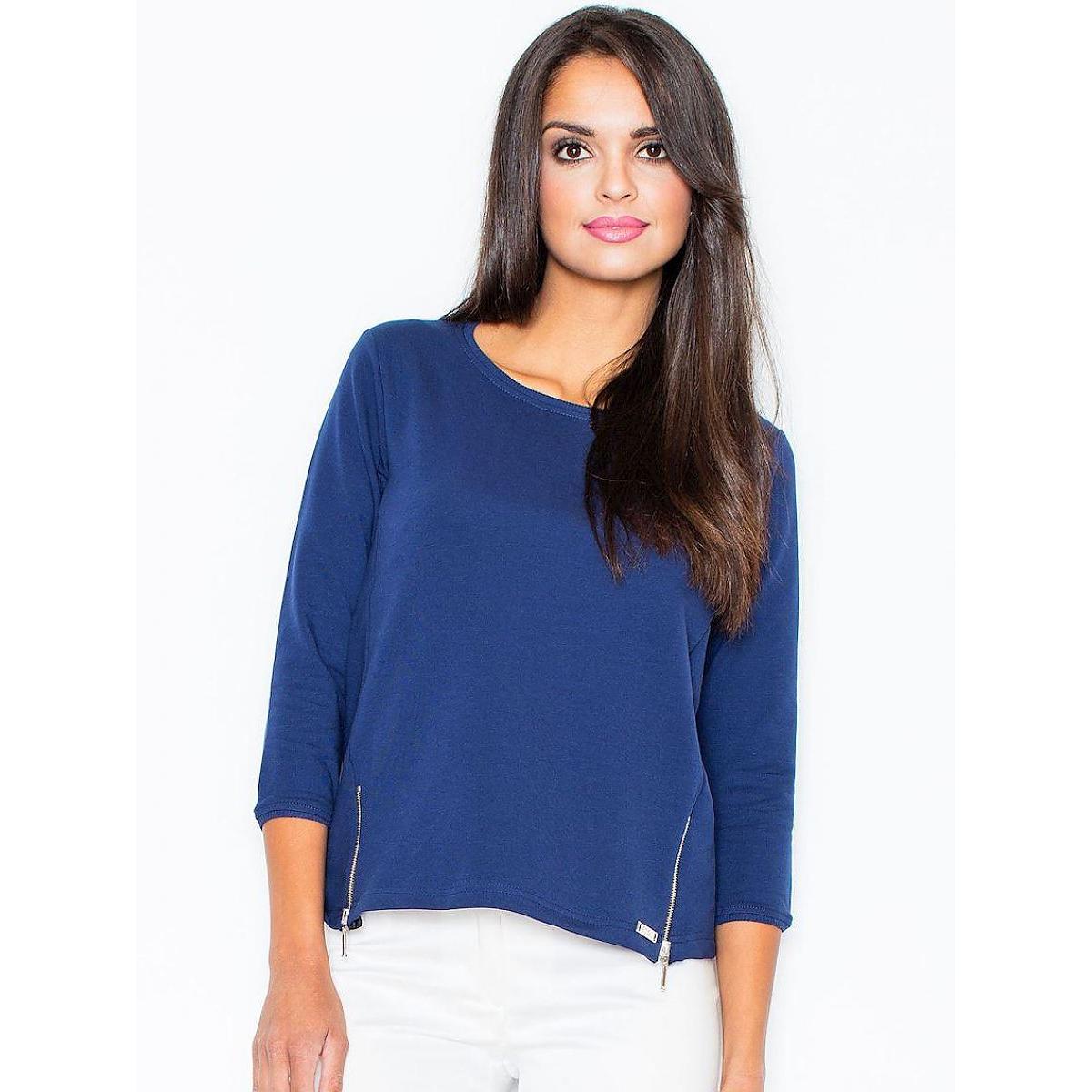 Figl, Damen, Pullover, Sweater, Blau, (L)