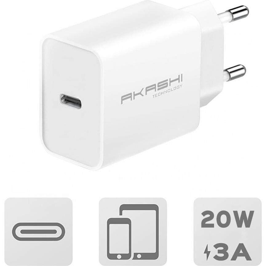Thumbnail - Akashi ALTACPD18WH (18 W), USB Ladegerät, Weiss