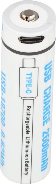 Image du produit AccuCell Rundzelle 18650, Li-ion, 3,7V, 2600mAh, 9,6Wh, mit USB-C Charging Port (1 pcs, 18650, 2600 mAh)