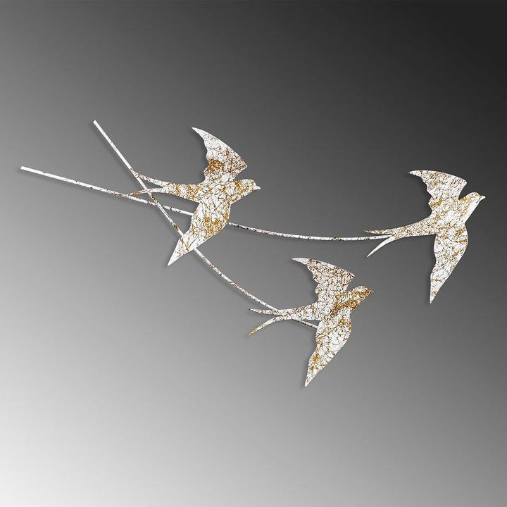 Image du produit Wallxpert Décoration murale Avaler un oiseau 42 x 70 cm, métal (42 x 70 cm)