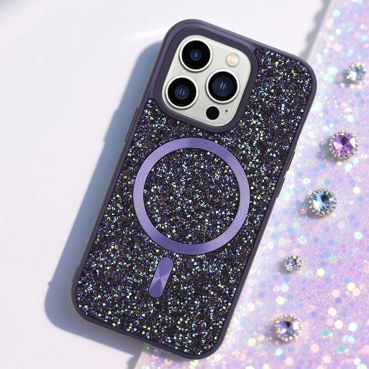 Produktbild Cadorabo iPhone 14 PRO MAX Hülle kompatibel mit MagSafe Glitzer Case (Apple iPhone 14 Pro Max)