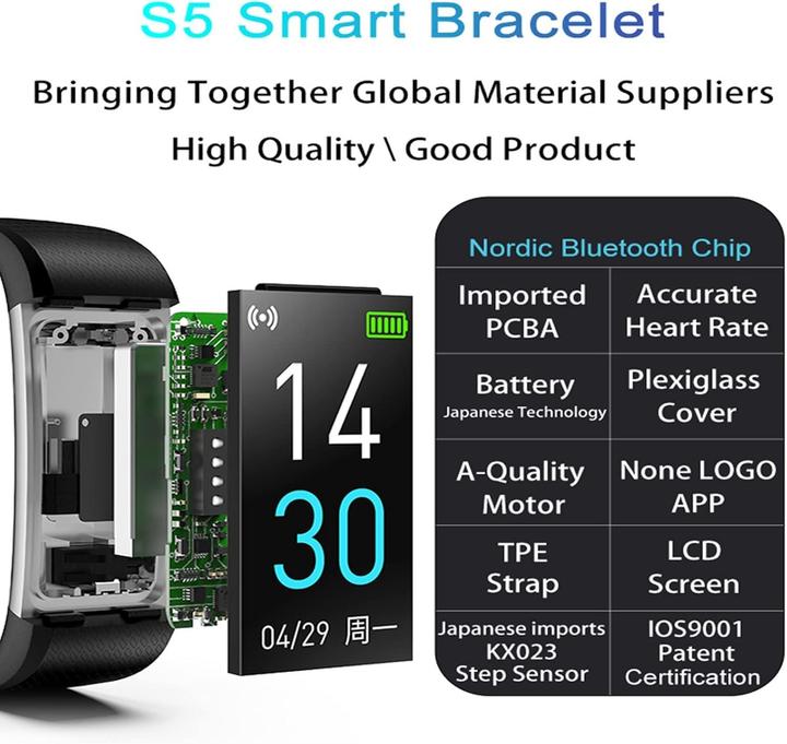 Produktbild Jmamba Wasserdichter Fitness-Tracker mit Herzfrequenzmesser, Schrittzähler und Schlaftracking