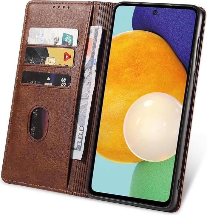 Image du produit Cover-Discount Galaxy A23 - Stand Flip Case Housse marron foncé (Samsung Galaxy A23)