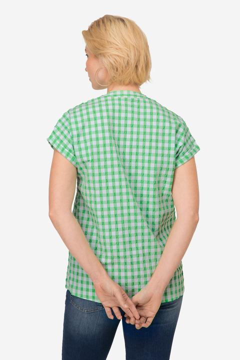 Produktbild Laurasøn Karobluse, oversized, Stehkragen, Halbarm, OEKO-TEX. (XL)