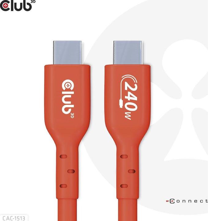 Image du produit Club 3D USB C - USB C (3 m, USB 2.0, 240 W)