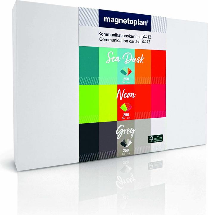 Actual product image Magnetoplan Presentation card set II 117501502 200x100mm assorted 3x250pcs.