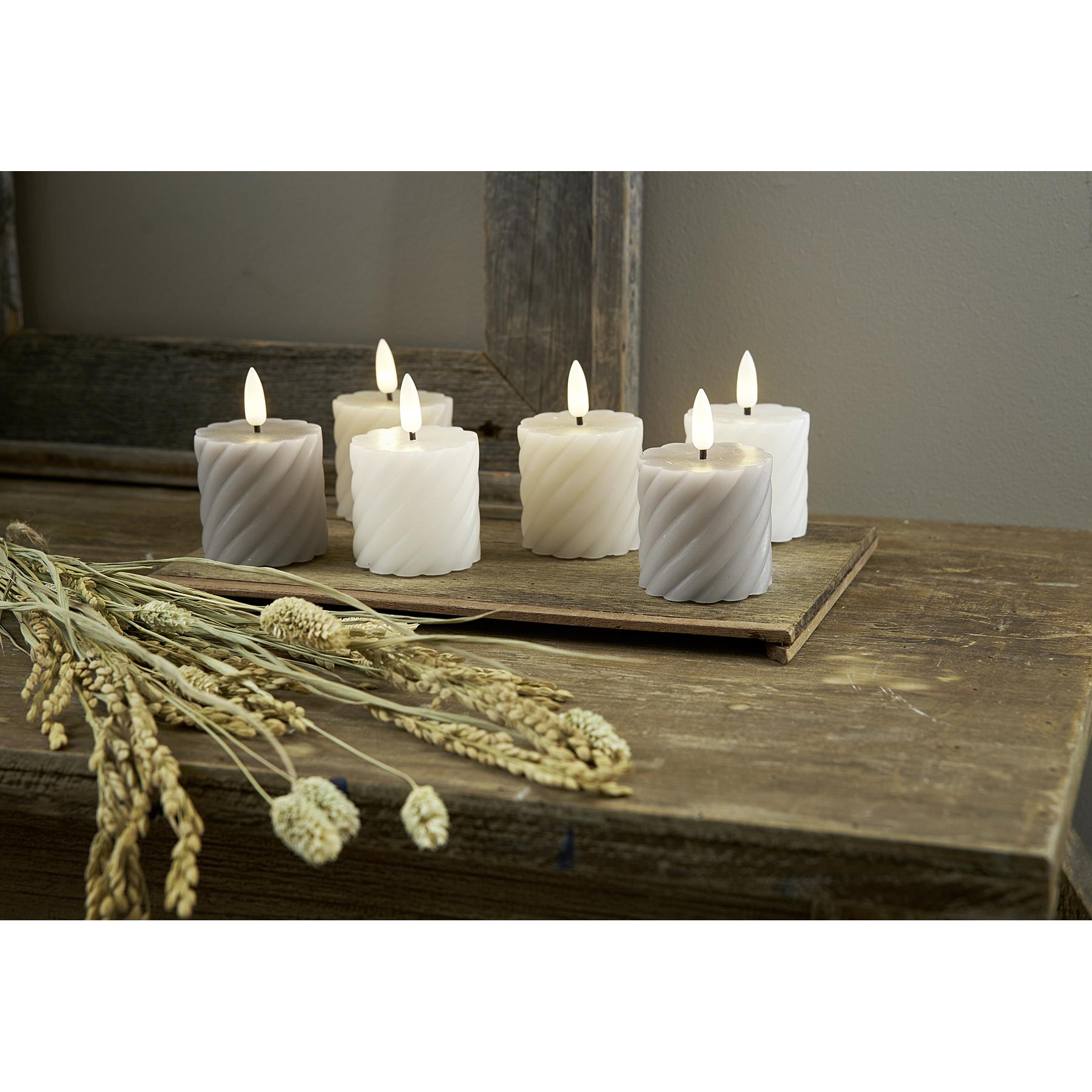 Thumbnail - Star Trading, LED Kerzen, LED Pillar Kerze 2er Pack Flamme Swirl (2 x)