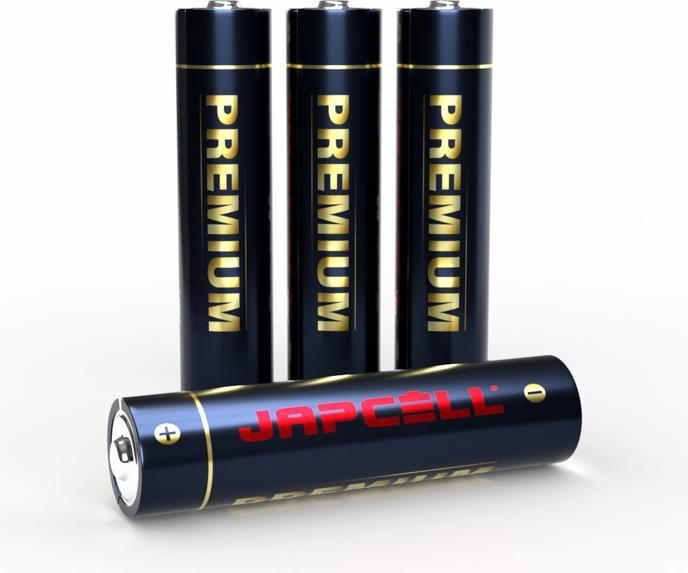Actual product image Japcell Japcell Premium AAA-Alkalibatterien - 4 Stück Blister (4 pcs., AAA)