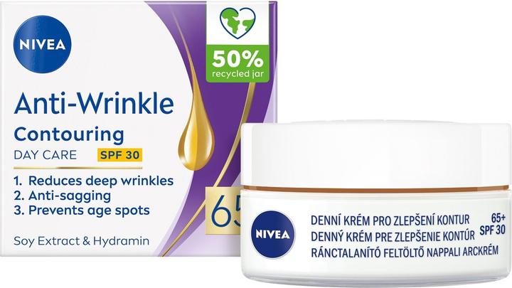 Produktbild NIVEA Tagescreme zur Verbesserung der Konturen 65+ SPF 30 (Anti-Falten-Konturing-Tagespflege) 50 ml (50 ml, Tagescreme, SPF 30)