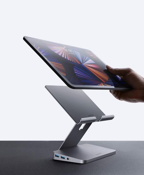 Produktbild Anker 551 USB-C Hub (8-in-1, iPad/Tablet Stand ) - Gray (USB-C, 8 Ports)