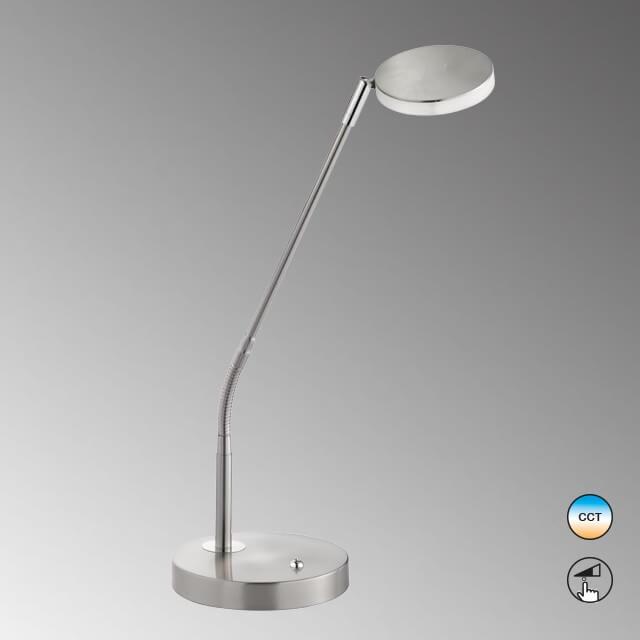 Thumbnail - FHL easy, Tischlampe, FHL Luna LED Tischleuchte 6W Tunable white steuerbar dimmbar nickel 850155