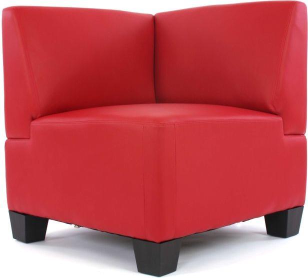 Actual product image Mendler Modular Sofa-System Couch-Garnitur Lyon 4-1, Kunstleder, rot