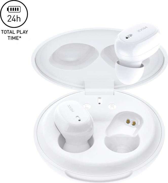 Image du produit Mixx Streambud Pico True Wireless blanc (Pas de réduction du bruit, 24 h, Sans fil)