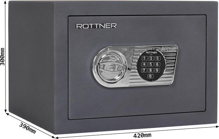 Produktbild Rottner Wertschutzschrank EN1 David 40 Elektronikschloss (21 l)