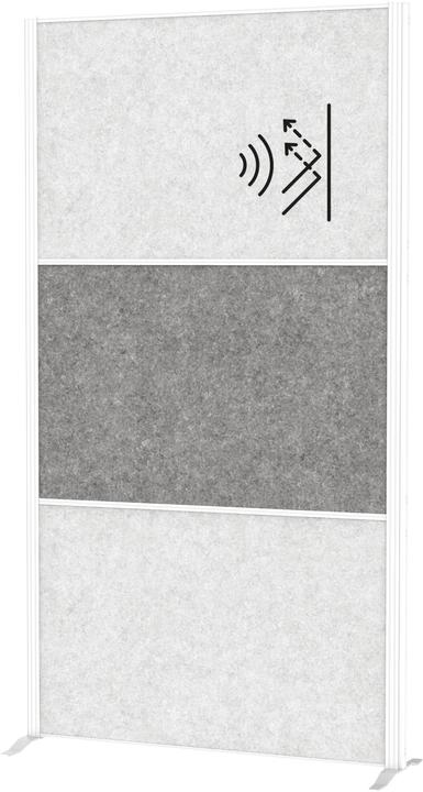 Maul Akustik-Trennwand MAULconnecto 9612002 dunkelgrau, hellgrau 100,0 x 182,0 cm