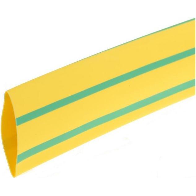 RS PRO, Guaina termorestringente, Green/yellow heatshrink tube 18/6mm i/d