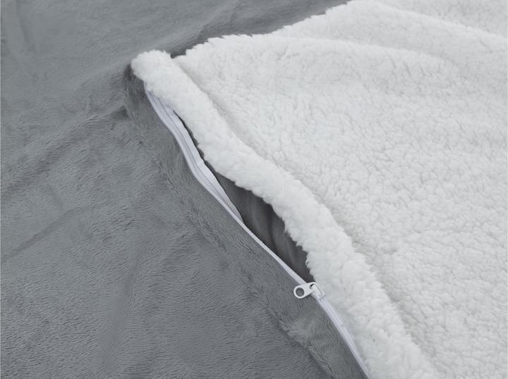 Image du produit Cocon Housse de couette Sherpa 160 x 210 cm, Gris (Housse de couette, 160 x 210 cm)
