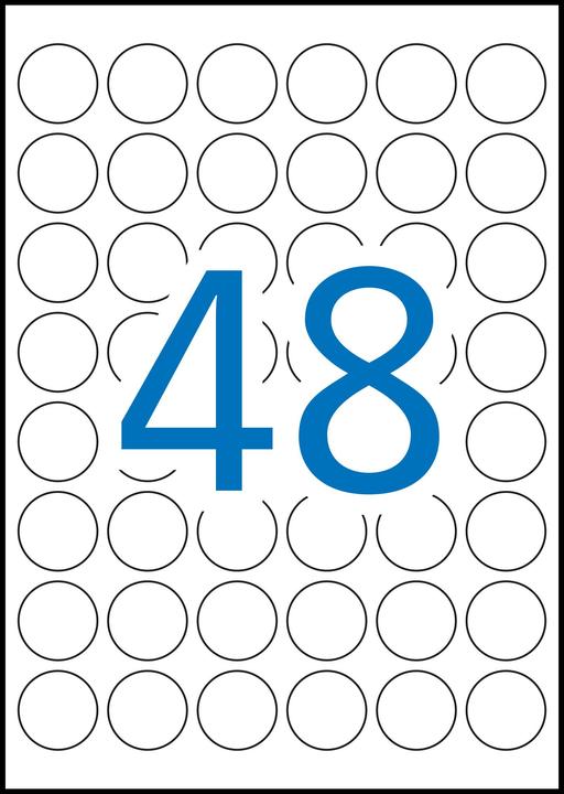 Actual product image Apli Weatherproof foil labels, diameter 30 mm, whiteá