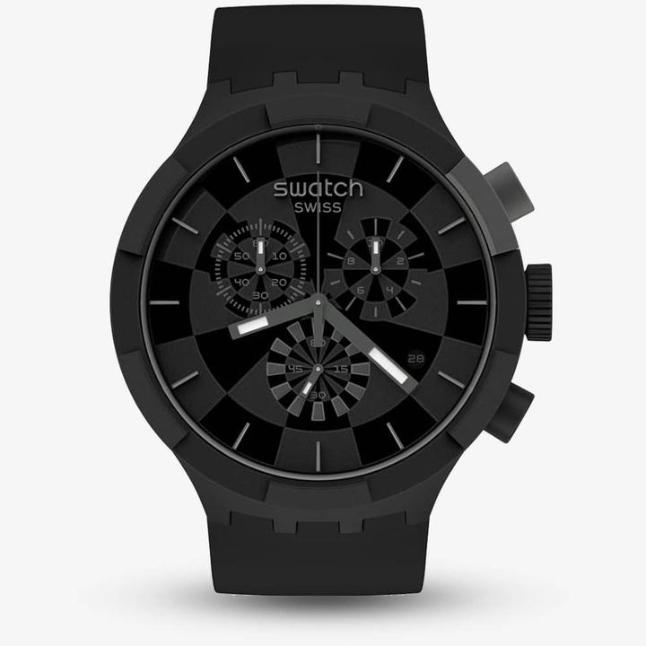 Actual product image Swatch Checkpoint Black (Analogue wristwatch, Swiss made, 47 mm)