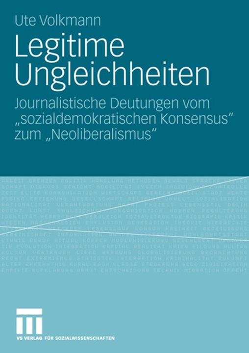 Produktbild Legitime Ungleichheiten (Deutsch, Ute Volkmann, 2006)
