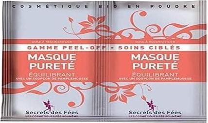 Actual product image Secrets des Fées BIO Face Mask Balancing Purity Grapefruit - 2x8g -