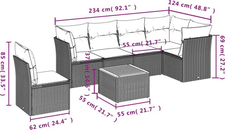 Produktbild vidaXL Garten Sofagarnitur