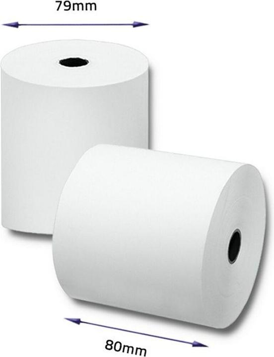 Produktbild Qoltec 51892 Thermorolle 80 x 80 | 55g/m2 | 10 Stück | BPA-frei