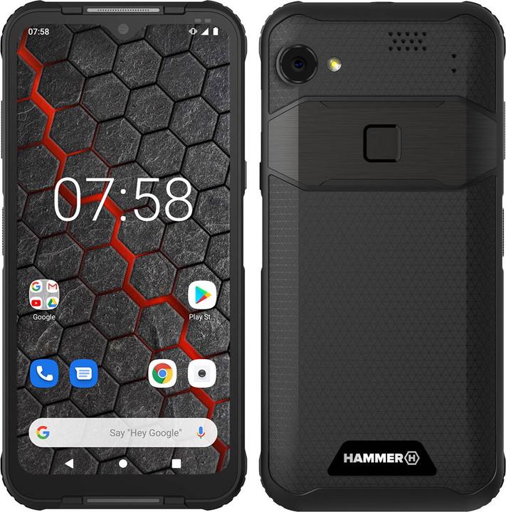 Actual product image Myphone HAMMER Blade 3 (6.2 inch) Dual SIM Android 10.0 USB Type-C (64 GB, Black, 6.20", SIM + eSIM, 4G)