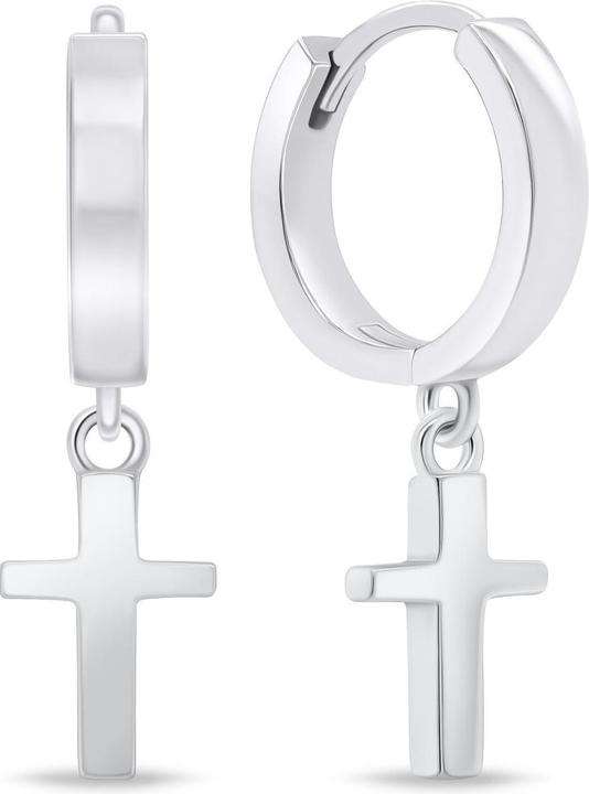 Immagine prodotto Brilio Argento - Orecchini a cerchio in argento Cross EA735W