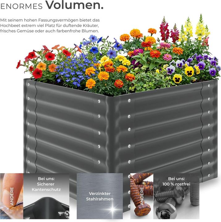 Actual product image tectake Salvia raised bed, galvanized, various sizes