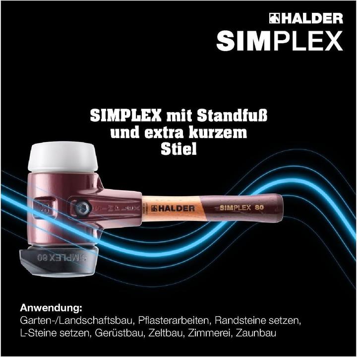 Produktbild Halder SIMPLEX-Schonhammer Tempergussgehäuse/Holzstiel (2720 g)