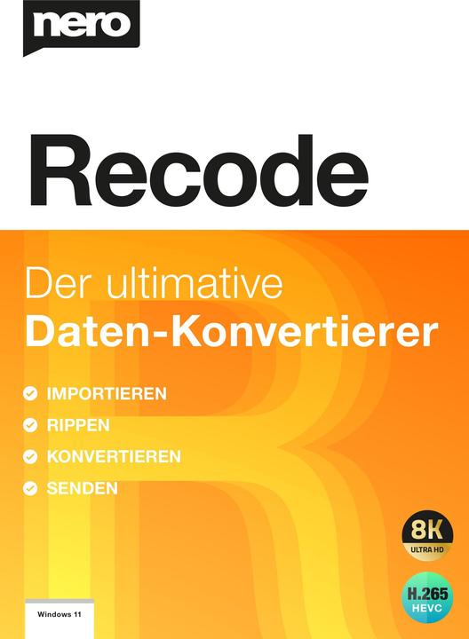 Nero Recode (1 User, 1 Devices/Users, unlimited)